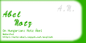 abel motz business card